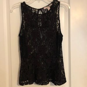 Black Lace Sleeveless top